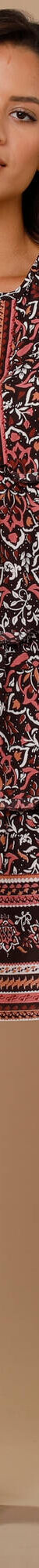 Tunique imprimée manches 3/4 blousantes (chocolat) Tunique imprimée manches 3/4 blousantes (chocolat)